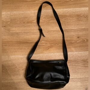 Black Leather Crossbody Bag